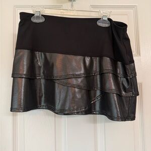 Lucky in Love Black and Silver Layered Skirt